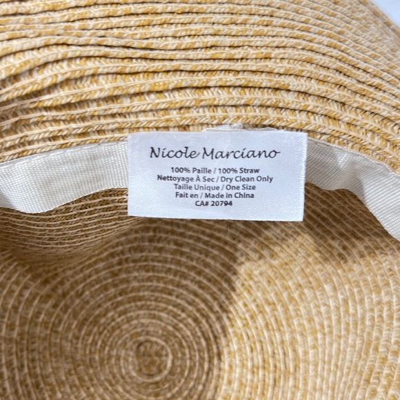 Nicole Marciano Stylish Straw Sun Hat with Brown Ribbon - Picture 3 of 7